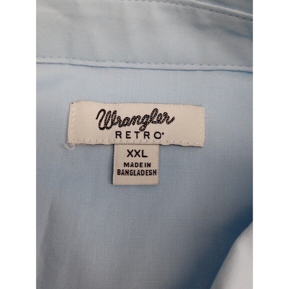 Wrangler Retro Womens Long Sleeve Shirt Western Blue Plus Sz XXL - Picture 5 of 7